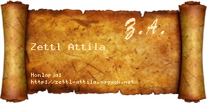 Zettl Attila névjegykártya